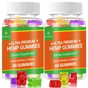 (2 Pack) Gumies Hemp, Gummy Gummy fructe avansat 100% naturale mare potenta seminte extract Gummies - 120 gume
