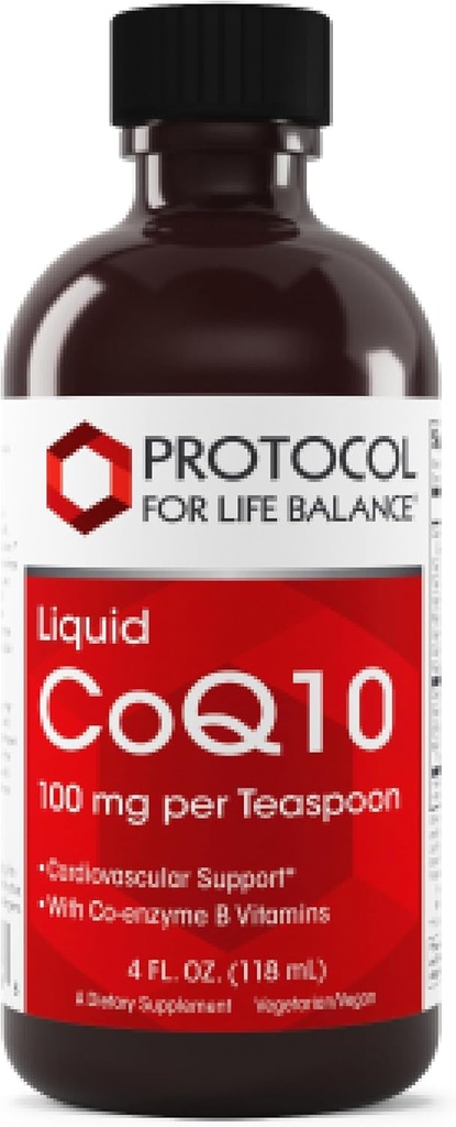 PROTOCOLUL PENTRU LIFE BALANCE LIVD COQ10 - pentru Heart Health - Antioxidanti Supliment nutritional - cu vitamina B6 & B12 - NAD & D-Ribose - Productia de energie - 4 fl oz