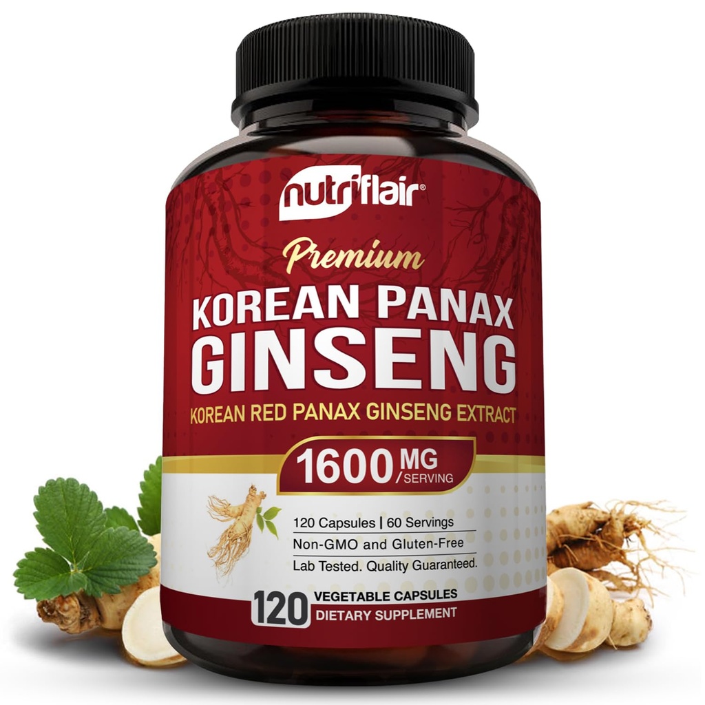 NutriFlair Coreean Red Panax Ginseng 1600mg 