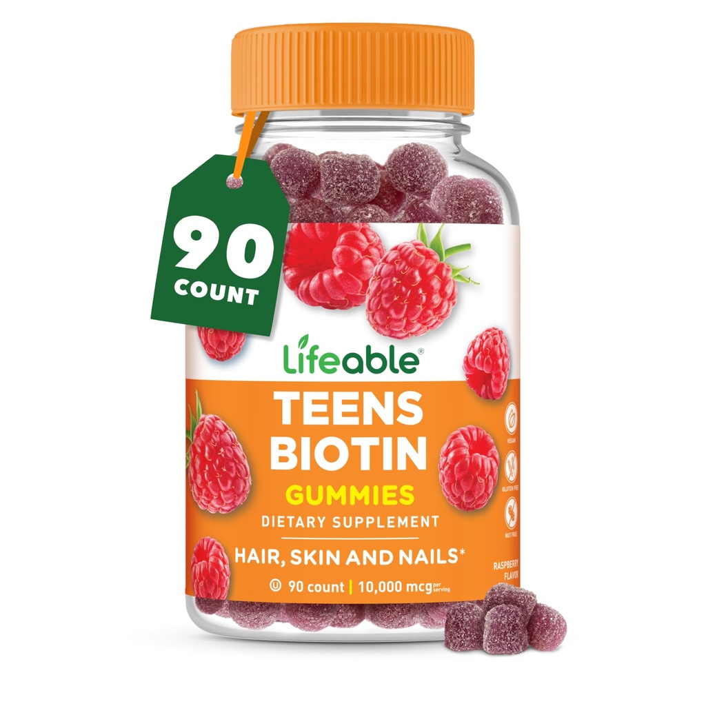 Adolescenți Biotin 10000mcg Gumies 