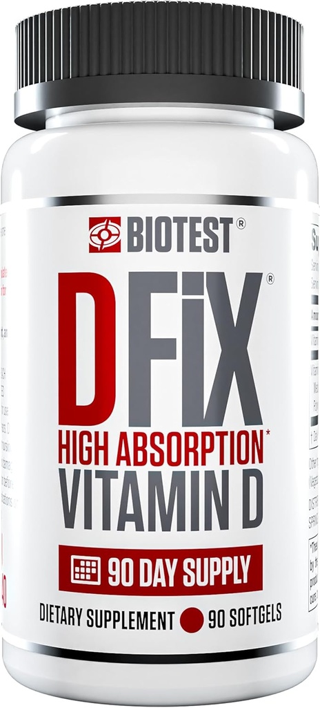 Biotest D Fix - 5000 UI vitamina D3, 90 Servings - 90 Softgels