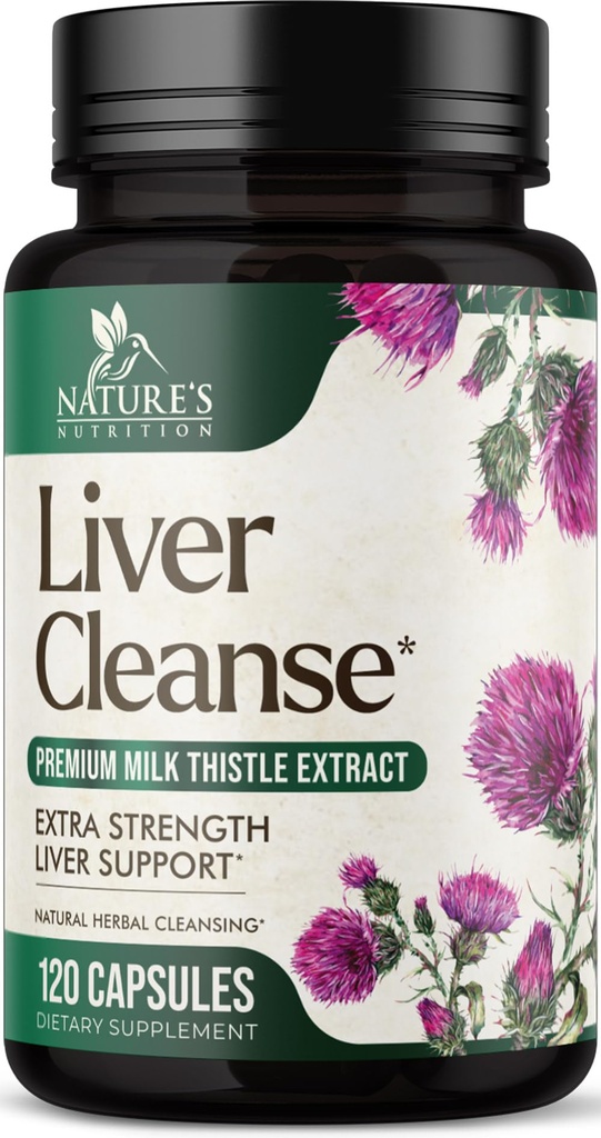 Ficat Cleanse Detox & Reparație Formula - 20-in-1 Advanced Ficat Supplement with Silymarin Milk Thistle, Dandelion Root, Anghinare Extract, Turmeric, Choline, & Beetroot - 120 Veggie Capsule