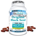 Bio Absorb Black Seed Oil Capsules, 82-Day Supply, Cold Presed Black Cumin Seed Oil (Nigella Sativa) (330 softgels, 500mg)