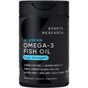 Sport de cercetare Triple Putere Omega 3 ulei de pește 1250 mg de la Wild Alaska Pollock - Burpless Fish Suplimentul de ulei de pește cu Omega-3 EPA & DHA - Sustenabil de surse, non-GMO, gluten gratuit - 30 Softgels