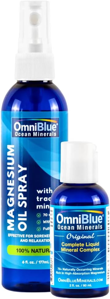 OmniBlue Ocean Minerale 2 oz și Ocean Putere Topical Spray 6 oz