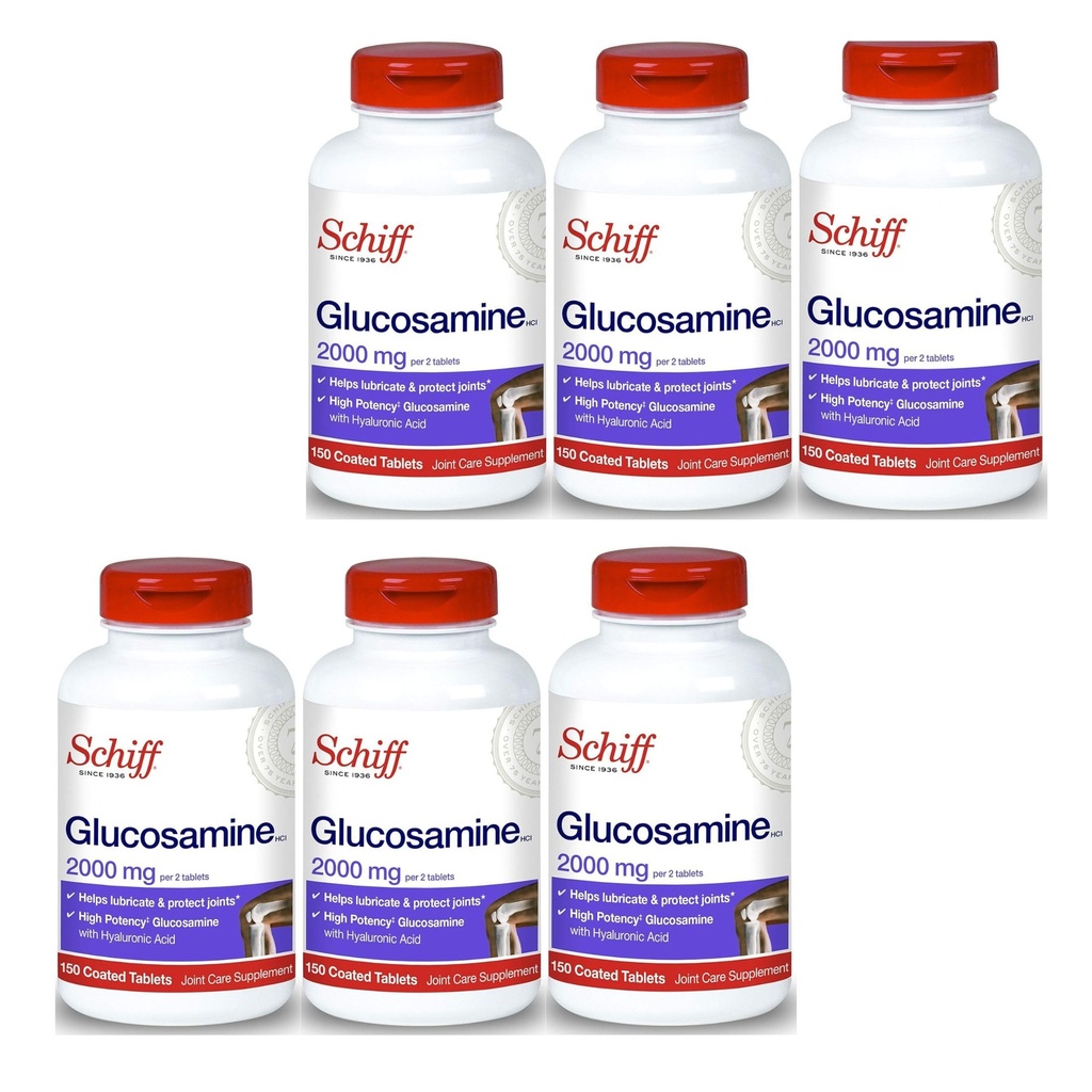 Schiff Glucosamină 2000mg cu acid hialuronic (Pachet de 4)