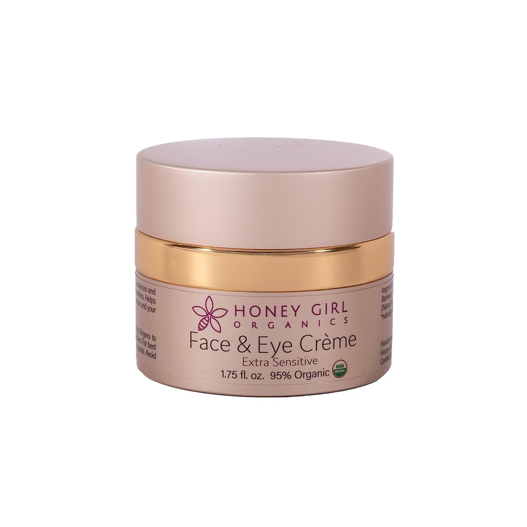 Honey Girl Organics Extra Sensibile Face and Eye Creme, 1.75 Fluid Ounce