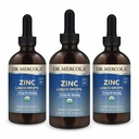 Dr. Mercola Zinc Picături lichide - Suporturi Immune & Organ Health - 15 mg Organic Zinc lichid picături - USDA Organic - NSF Certified - Non-GMO, Gluten-Free & Soy-Free - 3.88 fl oz (3 Pack)