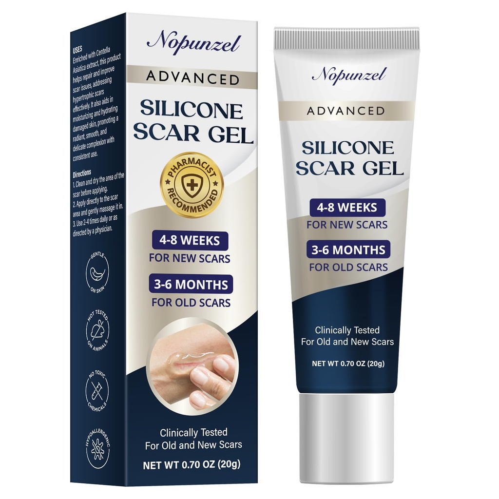 Silicon Cicatrice Gel: Silicon Gel pentru cicatrice - Îmbunătăţirea apariţiei cicatricelor pentru cicatrici vechi şi noi - Silicon de grad medical - Scara avansata Gel - Scalds - Chirurgie - Leziuni - Costuri - Burns - 20g