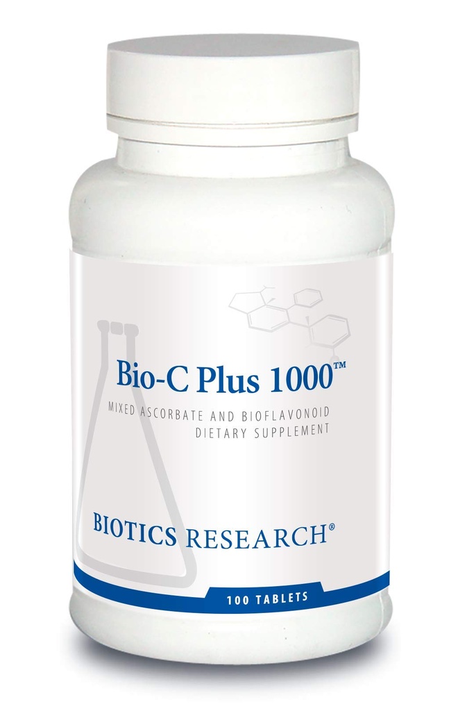 Biotics Research Bio C Plus 1000 Antioxidant, Potență ridicată, Bioflavonoids, Sprijină răspuns imun sănătos, Construiește Colagen, Piele Sanatos, Cartilage și sprijin comun 100 comprimate