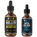HERBIFY Bundle - Mullein Leaf Extract & Biotină și Colagen - Suport respirator și piele de păr și unghii Vitamine suport