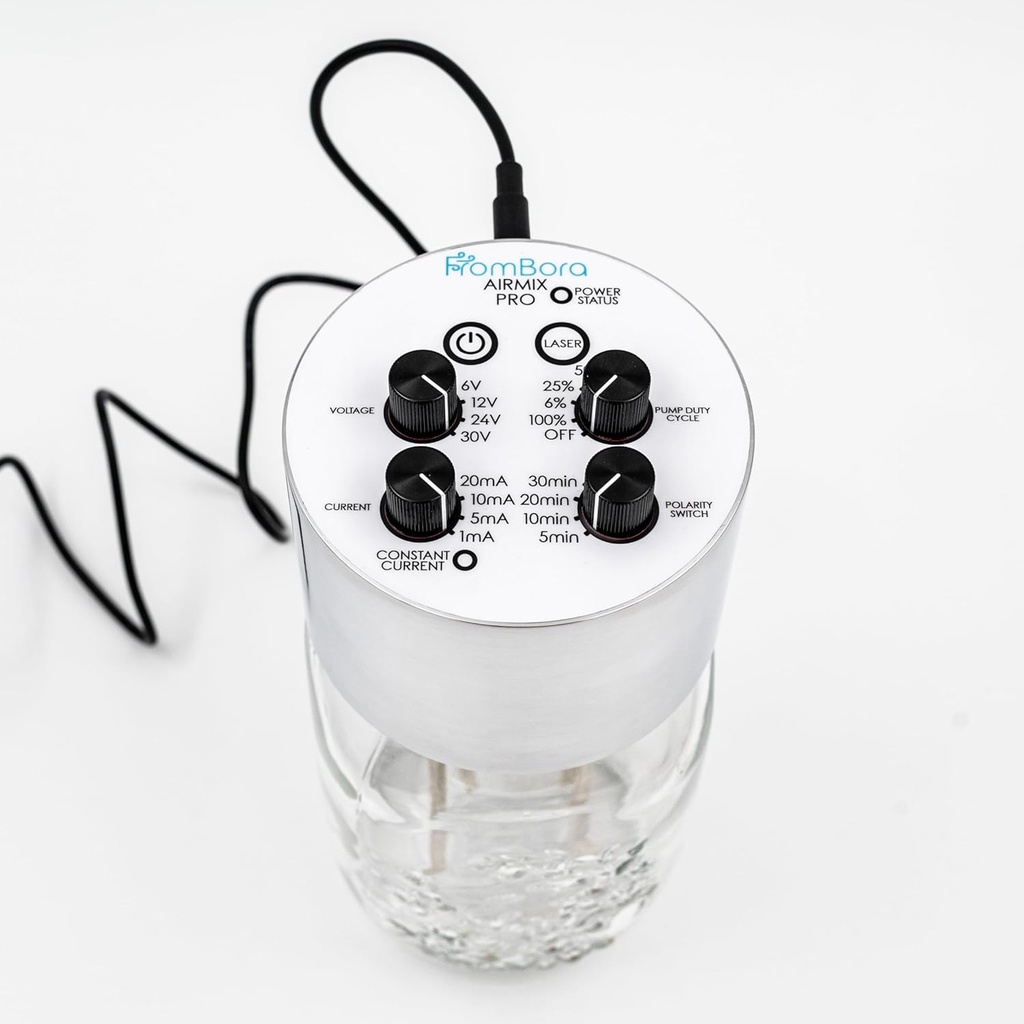 Set generator de aerMixPRO argint ondulat cu placi de argint pure, TDS metrometru, Ionizer apă, sac de călătorie (Pachet de 1)
