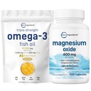 Micro Ingrediente Ulei de pește Omega-3 4,200mg & Oxid de magneziu 400mg Bundle Pack 