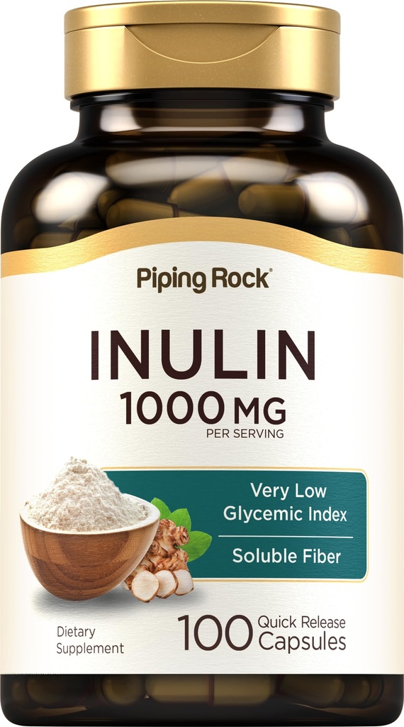 Piping Rock Organic Inulin Capsule 1000 mg 