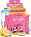NUTRIENTE Electroliţi Pachete cu pulbere - Pachete de hidratare roz proaspăt Lemonade 18 Pachete de hidratare - Pulbere de hidratare de călătorie - Fără zahăr, fără calorii, gluten gratuit - Made in USA