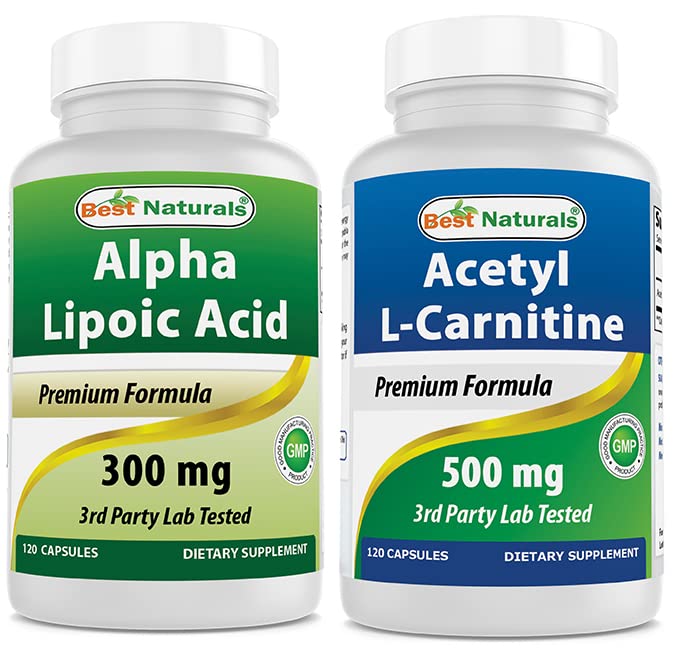 Cel mai bun natural alpha Acid lipoic 300 mg & Acetil L-Carnitină 500 Mg