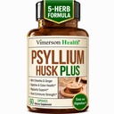 Fibră Supliment cu 1080mg Psyllium Husk pulbere, Elm alunecos pentru femei şi bărbaţi, Ginger Root 