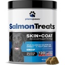 Ulei de somon sălbatic din Alaska pentru câini - Piele de câine și supliment de haina - Shedding & Mâncărime ajutor pentru câini - Omega 3 ulei de pește pentru câini Chews - 120 Dog Alergie Chews - supliment de vărsare câine - Vitamine de câine
