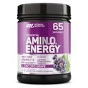 Optimum Nutrition Amino Energy - Pre Workout cu ceai verde, BCAA, Aminoacids, Keto Friendly, Green Coffee Extract, Energetic Powder - Concord Grape, 65 Serviri (Packaging May Vary)