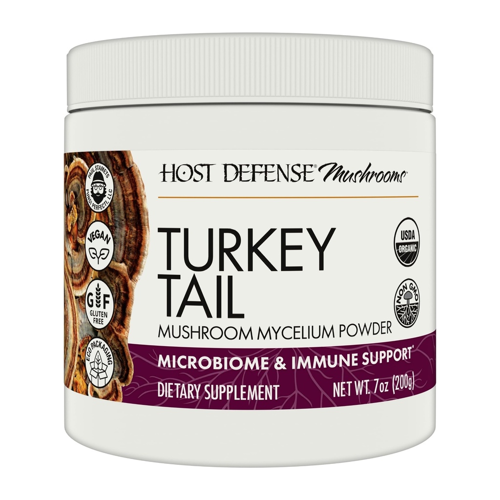 Hoste Defense Turkey Tail Mushroom Powder - Digestive Health & Immune Response Supplement - Mushroom Supplement for Gastrointestinal & Gut Microbiome Support - 7 oz (133 Servings) *