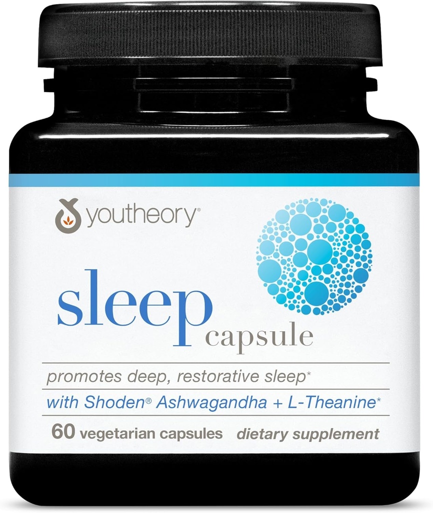Tuteoria capsulei de somn - Vegan Sleep Supplement with Passion Flower, Lemon Balm, L-theanine & Ashwagandha* - 60 Capsule vegetariene