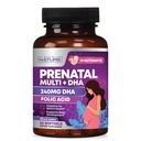 Vitamine prenatale pentru femei - Multivitamine cu DHA, Acid folic, Vitamina C, B12, Fier & Omega-3 - Inainte, In timpul si post Suplimentul de sarcina pentru crestere sanatoasa si dezvoltarea creierului - 60 Softgels