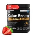 ColonBroom Premium Powder Supplement (Strawberry) - Colon Broom Psyllium Husk Powder Drink - Gluten Free, Non-GMO Colon Cleanse for Bloating Relief & Gut Health, 50 Servings