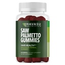 Saw Palmetto pentru barbati Gummies - DHT Blocker Supliment pentru sanatatea parului si barbat modelat Balding - 60 Conte - Suporturi Scalp si Prostate Wellness - Aroma de zmeura - Vegan, non-GMO, 1 luna de aprovizionare
