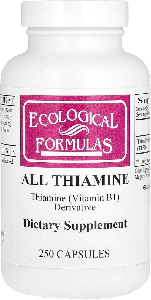 Formule ecologice Altiamine Vitamina B1 Capsule, 50 mg, 250 Count