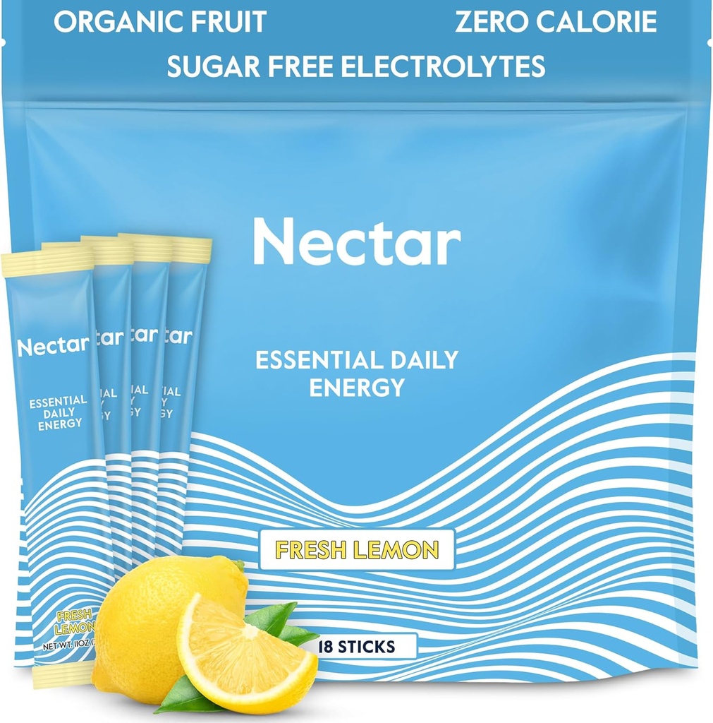 Nectar Energetic Booster - Cafeina organica, B12 & Electroliti - Zahar Free & Zero Calorie 