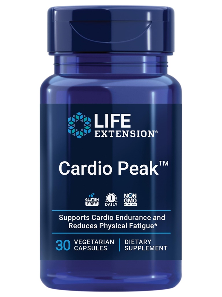 Life Extensie Cardio Vârf, Supliment cardiovascular, Heart Health, arjuna, 1-Daily, Gluten Free, Non-GMO, Vegetarian, 30 Capsule