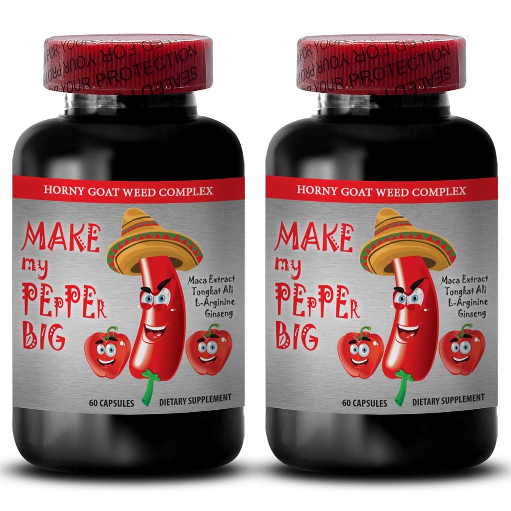 Pastile de creştere de sex masculin creşte dimensiunea - face PEPPER mea BIG - naturale BALE EXTINDEREA, Maca, L-Arginina, pastile de Longjack, potenţator de performanţă masculin, tongkat ali pentru bărbaţi, libidoului de sex masculin pastile, 2 Bot 120 Caps