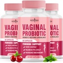NOU AGE Probiotice vaginale pentru femei cu prebiotice, extract de afine, și un Lactobacillus Probiotic Blend, Sprijină echilibrul pH-ului sănătos, Odor Control, Flora vaginale - 180 capsule