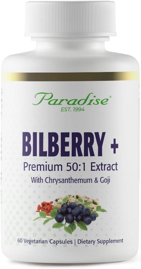 Paradise Herberry cu Goji & Chrysanthemum Suplimente, Super Potent, Ultra Pure, Non-GMO, Gluten Free, Vegan, 60 Capsule vegetariene