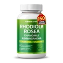 RHODIOLA ROSEA Supliment - 11-in-1 Blend natural cu musetel L-Theanin Ashwagandha Sfântul Basil Valerian Passionflower - 150 Conte - Made & Tested in the USA