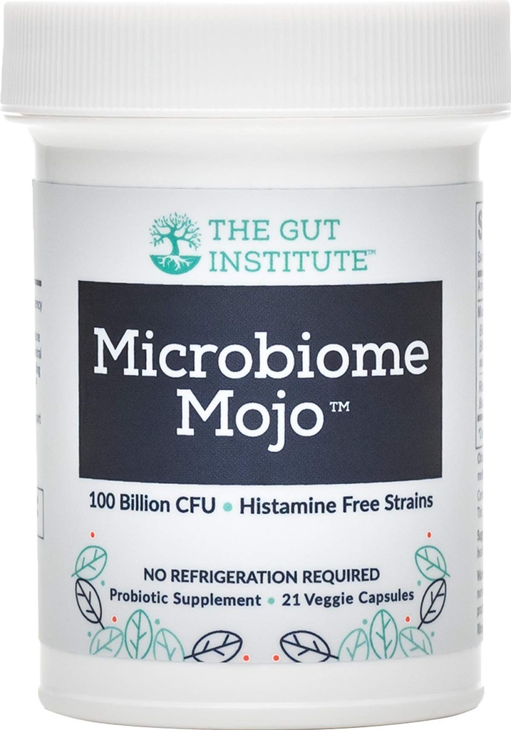 Microbiome Mojo 2-in-1 Probiotice de mare potenta - 100 Miliarde CFU Plus 500 Milioane de probiotice viabile pe baza de sol pe capsule - 21 Conte - Nu este nevoie de frigider - Made in the USA