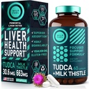 TUDCA si Milk Thistle Supliment - Sare Bile Supliment cu Silymarin Milk Thistle Extract de ficat Cleanse, Gallbladder, Rinichi, Sanatate Gut - Ursolic Acid Tudca Bile Sare Ficat Health - 60 Capsule