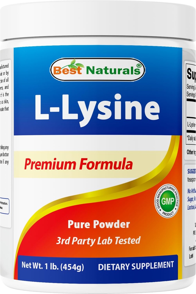 Cel mai bun naturals Lysine Powder, 1 lira - 100% Pur (1 LB (Pachet de 1)