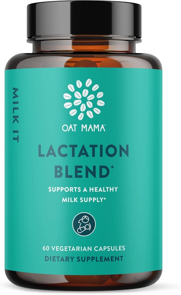 OAT MAMA Lapte Lapte Alaptare Alaptare Herbal Blend Supliment pentru Ingrijirea Postpartum, Alăptarea Supliment cu Moringa Pulbere, 60 Capsule