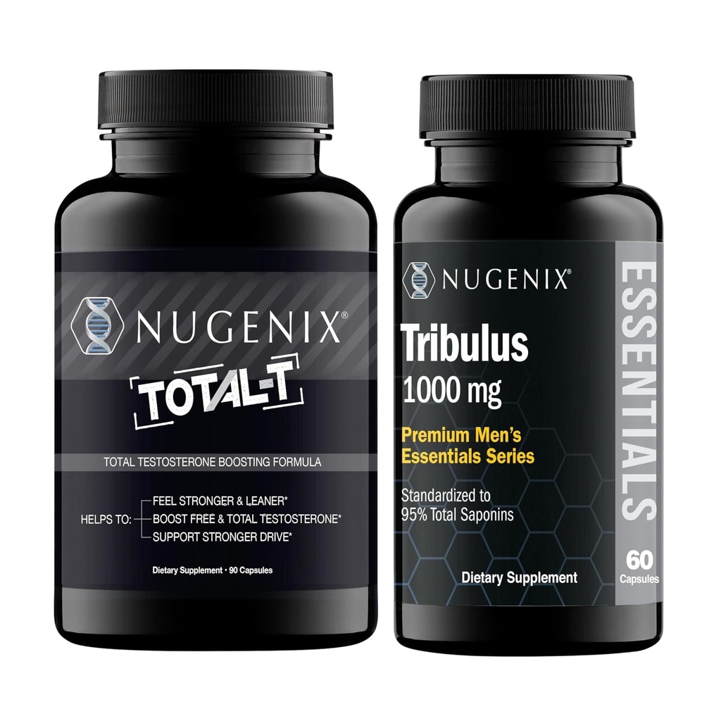Nugenix Essentials Tribulus Terrestris Extract și Total-T Testosteron Booster pentru bărbați