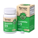 Renzo's Dynamite Vitamina D3, Dsolving Kids Vitamina D3, 60 Sugar-Free Melty Tabs, Lil