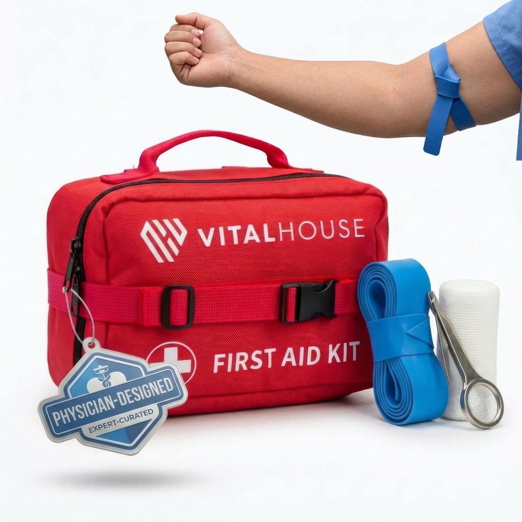 346 Piece Kit de prim ajutor Supraviețuire - Professional Waterproof Trauma Medical Kit pentru Urgente, Ideal pentru Home, Office, Car, Travel, Outdoor, Camping, Drumeții - Pungă portabilă de provizii de urgență