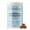Probiotice pentru câini, Probiotice câine și enzime digestive, Pre & Probiotic Peste 1 miliard CFU, pentru sănătate gută și sănătate digestivă, Echilibru drajeuri, Suport imun, 90 Chews moale