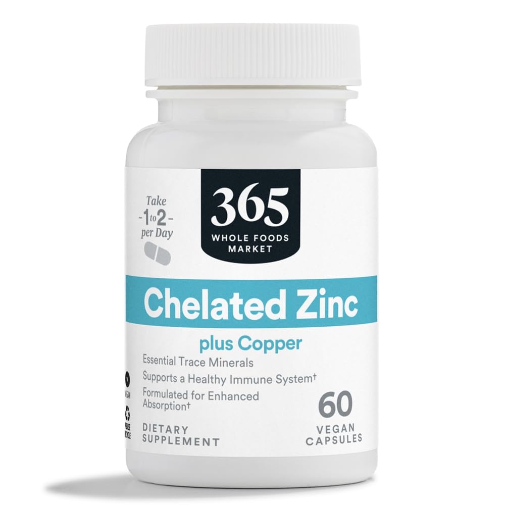 365 de Whole Foods Market, Chelated Zinc, 60 CT