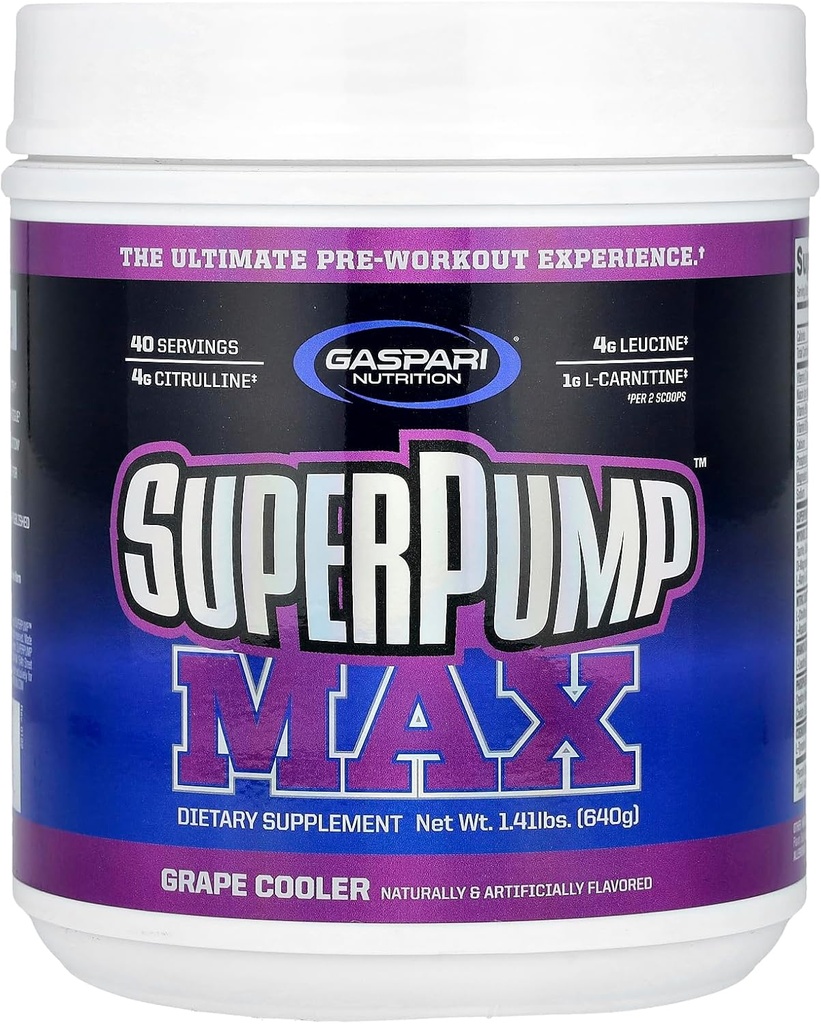 Gaspari Nutrition SuperPump Max, Cooler de struguri, 1.41 lbs (640 g)