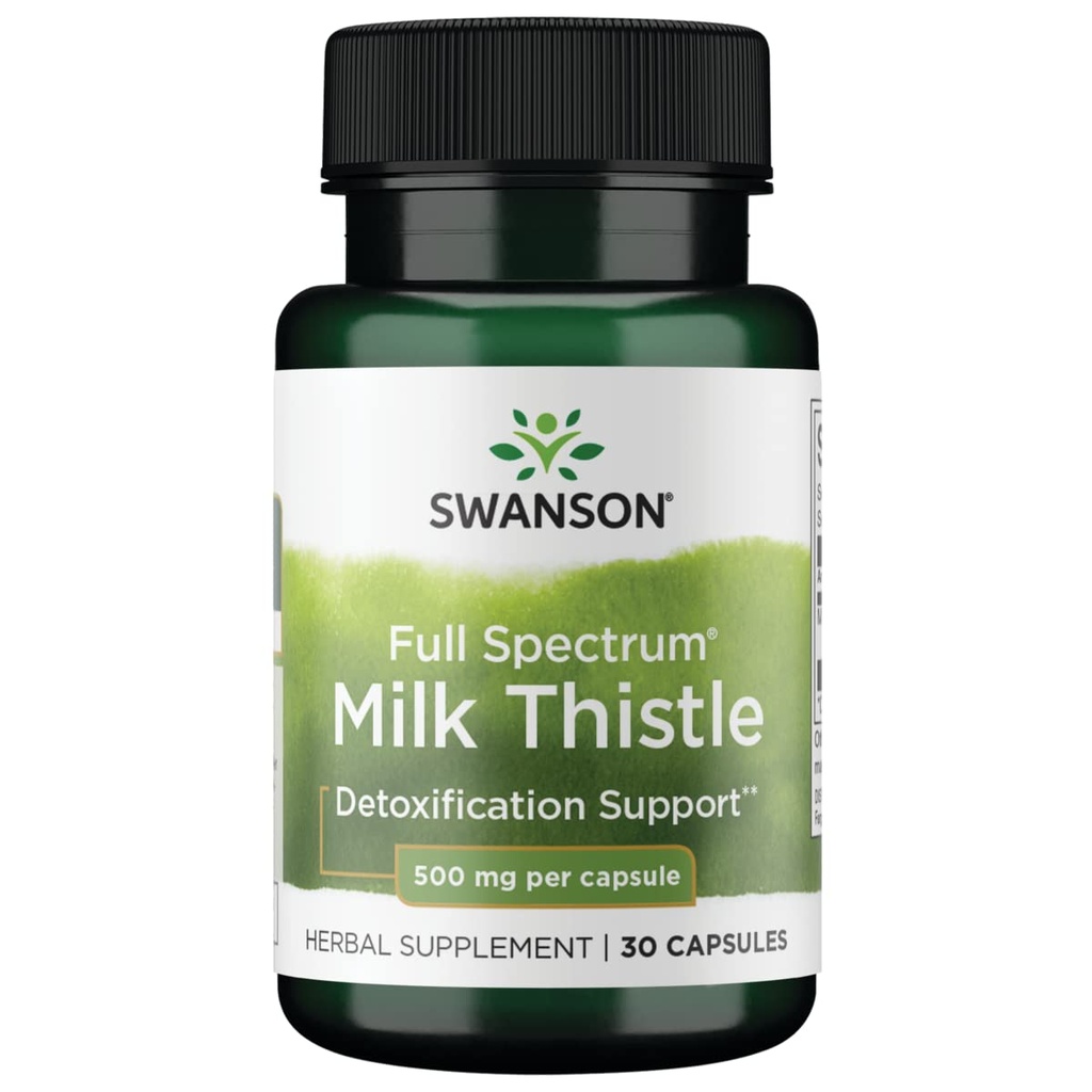 Swanson Full Spectrum Milk Thistle 500 Milligrame 30 Capsule