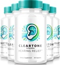NutraRize (5 ambalaj) ClearTone Tinitus, pastile de ton clare pentru audiere, pastile clare Tone Supliment pentru sănătatea urechii generale, capsule oficiale de suport auditiv, ClearTones revizuire (300 capsule)