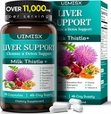 Milk Thistle Supliment - Detoxifiere Ficat Formula Herbal Liver Support with Milk Thistle, Dandelion Root, Anghinare, Turmeric, Astragalus pentru sanatatea ficatului, 90 Capsule