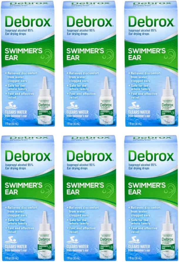 Debrox înotătoarea urechii picături de uscare pentru adulți și copii, 1 Fl oz. (Pachetul 6)