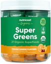 Nutricost Organic Super Greens (Orange Sunrise Flavored) 20 Stickpacks - Gluten-free, non-GMO